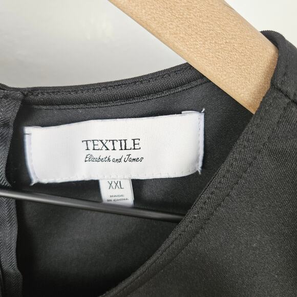 Textile Elizabeth & James Sleeveless Shift Dress XXL Black‎ Cocktail - Picture 3 of 5